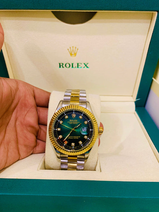 RLX - 2 Tone -Date-Stainless Steel With Free Orignal Box