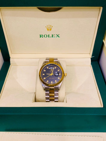 RLX - 2 Tone  Stainless Steel  -Date- Day  With Free Orignal Box