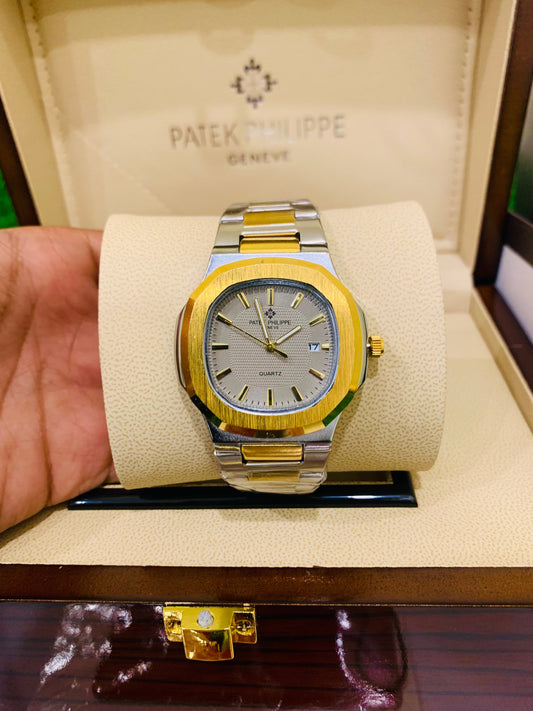 Patek Philippe Date Just -Golden & silver With Free Orignal Box